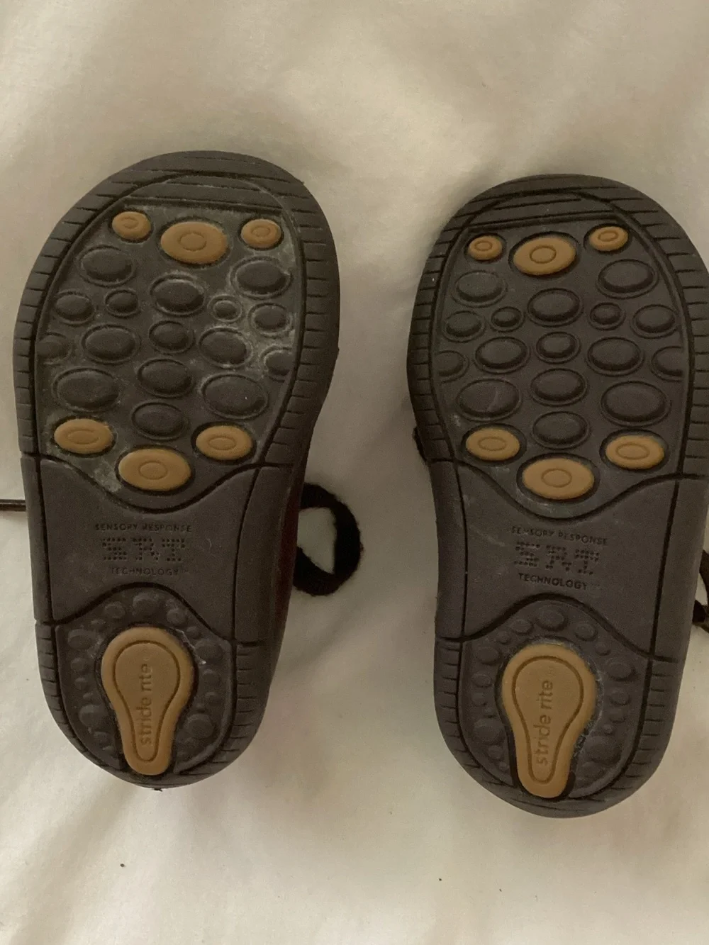 Stride Rite Brown Leather Lace-Up Toddler Shoes